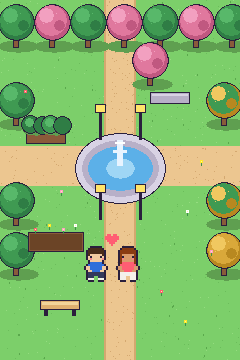 Fase do parque em pixel art