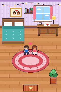 Fase do quarto em pixel art